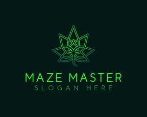 Marijuana Cannabis Leaf logo design