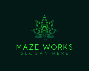 Marijuana Cannabis Leaf logo design