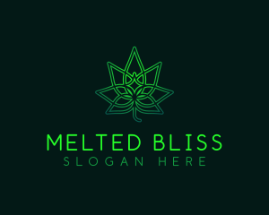 Marijuana Cannabis Leaf logo design