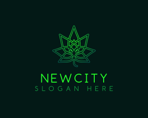 Marijuana Cannabis Leaf logo design