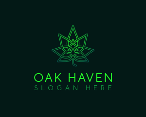 Marijuana Cannabis Leaf logo design