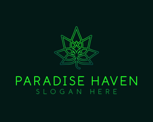 Marijuana Cannabis Leaf logo design