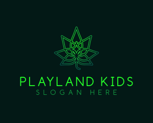 Marijuana Cannabis Leaf logo design