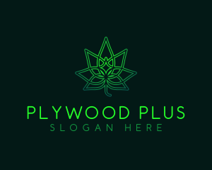 Marijuana Cannabis Leaf logo design