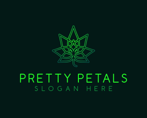 Marijuana Cannabis Leaf logo design