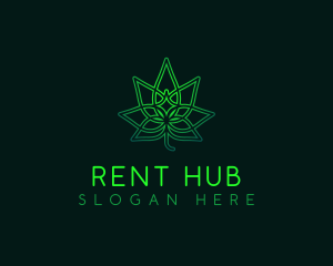 Marijuana Cannabis Leaf logo design