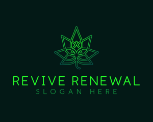 Marijuana Cannabis Leaf logo design