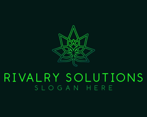 Marijuana Cannabis Leaf logo design