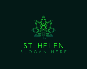 Marijuana Cannabis Leaf logo design