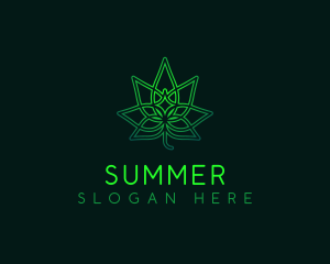 Marijuana Cannabis Leaf logo design