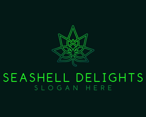 Marijuana Cannabis Leaf logo design