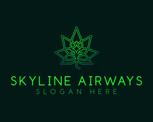 Marijuana Cannabis Leaf logo design