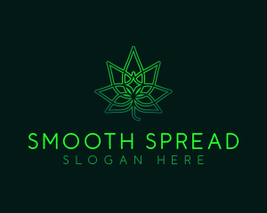 Marijuana Cannabis Leaf logo design