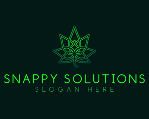 Marijuana Cannabis Leaf logo design