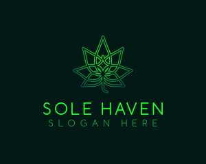 Marijuana Cannabis Leaf logo design