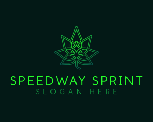 Marijuana Cannabis Leaf logo design