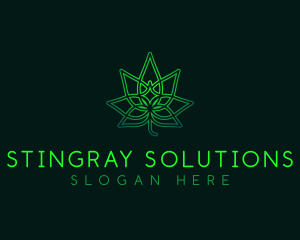 Marijuana Cannabis Leaf logo design