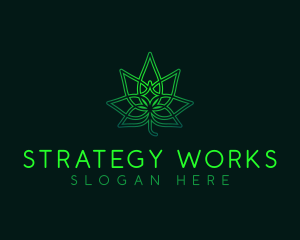 Marijuana Cannabis Leaf logo design