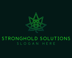 Marijuana Cannabis Leaf logo design