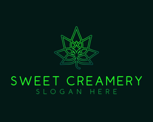 Marijuana Cannabis Leaf logo design