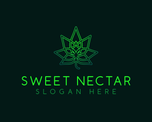 Marijuana Cannabis Leaf logo design