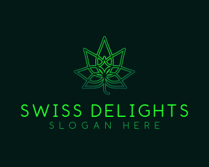 Marijuana Cannabis Leaf logo design