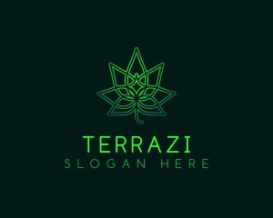 Marijuana Cannabis Leaf logo design