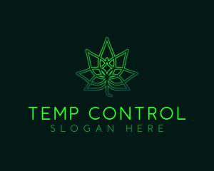 Marijuana Cannabis Leaf logo design