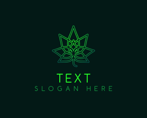 Marijuana Cannabis Leaf logo design