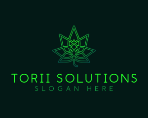 Marijuana Cannabis Leaf logo design