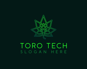 Marijuana Cannabis Leaf logo design