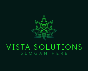 Marijuana Cannabis Leaf logo design