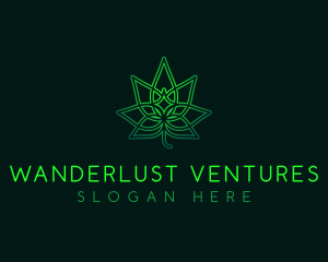 Marijuana Cannabis Leaf logo design