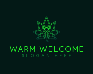 Marijuana Cannabis Leaf logo design