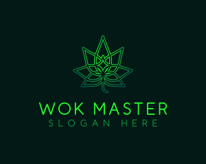 Marijuana Cannabis Leaf logo design