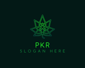 Marijuana Cannabis Leaf logo design