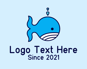Arctic - Blue Whale Cartoon logo design
