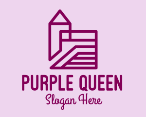 Purple Minimalist Castle  logo design