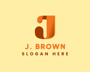 Generic Gradient Business Letter J logo design