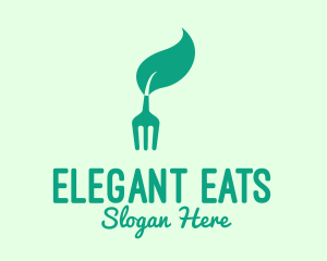 Fork Leaf Vegan Restaurant logo design