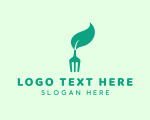 Gourmet - Fork Leaf Vegan Restaurant logo design