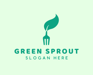 Fork Leaf Vegan Restaurant logo design