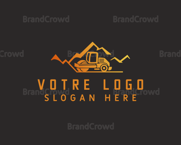 Orange Mountain Road Roller Logo