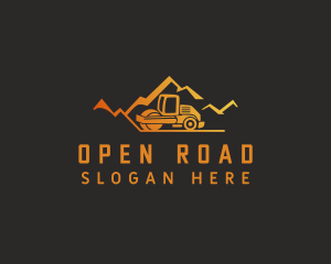 Orange Mountain Road Roller logo design