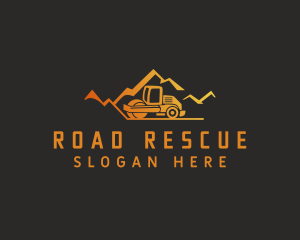 Orange Mountain Road Roller logo design