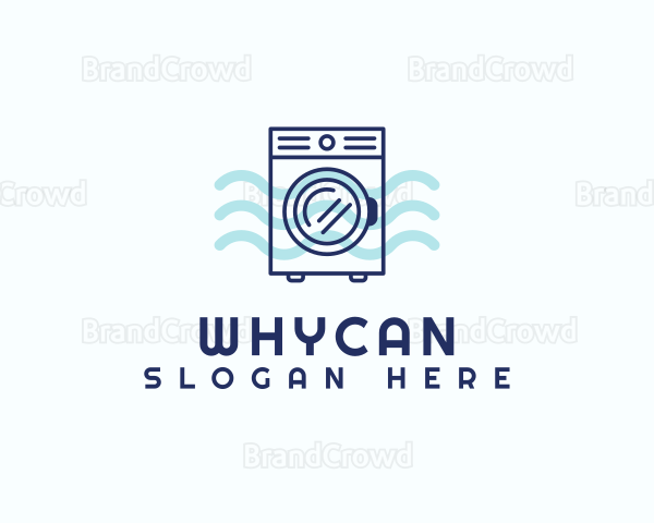 Minimalist Laundromat Service Logo