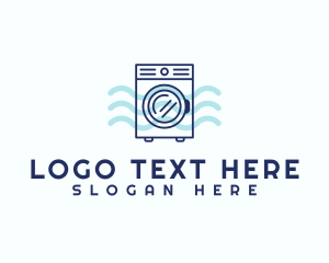 Minimalist Laundromat Service logo design