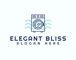 Clothes Washer - Minimalist Laundromat Service logo design