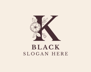 Floral Letter K Logo