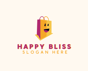 Happy Shopping Bag Mall logo design